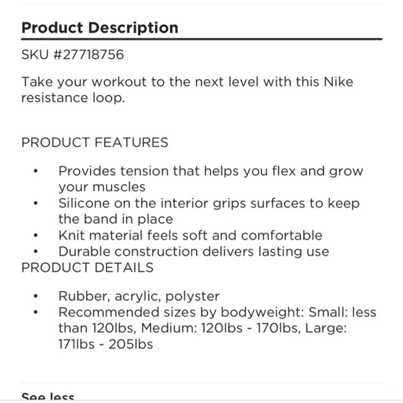 Nike Resistance Loop Band Gray White Swoosh Size Medium NEW - Picture 5 of 5